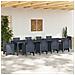 Tavolo da Giardino Antracite 350 x 100 x 73 cm polyrattan - Foto miniatura 3
