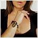 Bracciale A Catena Nera Con Medaglie D'oro - Foto miniatura 2