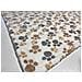 Coperta in pile 70x50 cm bianca con zampe marrone-grigio per cuccia per cani - Foto miniatura 4