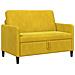 Divano con Storage Giallo 122 x 78 x 87 cm Poliestere - Foto miniatura 1