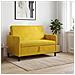 Divano con Storage Giallo 122 x 78 x 87 cm Poliestere - Foto miniatura 2