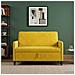 Divano con Storage Giallo 122 x 78 x 87 cm Poliestere - Foto miniatura 3