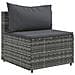 Set Divani da Giardino 10 pz con Cuscini in Polyrattan Grigio - Foto miniatura 4