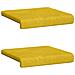 Cuscino per panchina 2 pz Velluto Giallo Profondità 35 cm - Foto miniatura 6