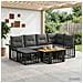 Set Divano da Giardino 7 pz Nero e Grigio scuro polyrattan - Foto miniatura 8