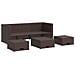 Set Divani Da Giardino 12 Pz In Polirattan Modulare Marrone - Foto miniatura 6