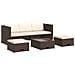 Set Divani Da Giardino 12 Pz In Polirattan Modulare Marrone - Foto miniatura 1