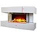 Chemin Arte 185 Caminetto Da Pavimento Con Potenza 2000w A Led, Bianco - Foto miniatura 2