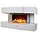 Chemin Arte 185 Caminetto Da Pavimento Con Potenza 2000w A Led, Bianco - Foto miniatura 5