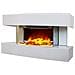 Chemin Arte 185 Caminetto Da Pavimento Con Potenza 2000w A Led, Bianco - Foto miniatura 1
