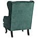 Poltrona In Tessuto Vellutato Verde Alta - Foto miniatura 24
