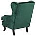 Poltrona In Tessuto Vellutato Verde Alta - Foto miniatura 7