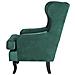 Poltrona In Tessuto Vellutato Verde Alta - Foto miniatura 20