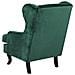 Poltrona In Tessuto Vellutato Verde Alta - Foto miniatura 5