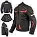 Giacca Moto Sport Tessuto Protezioni Ce Impermeabile Ventilata Rosso S - Foto miniatura 1