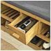 Scarpiera Panca Ingresso Cassapanca Legno Massello Di Bamb? L91*p34*a45 Cm Fsr75- - Foto miniatura 5