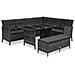 Set Divani Da Giardino 3 Pz Con Cuscini In Polyrattan Grigio - Foto miniatura 1