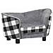 Divano per Cani Grigio 68x38x38 cm in Peluche - Foto miniatura 1
