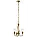 Lampadario A 3 Luci, Ottone Naturale, E27 - Foto miniatura 5