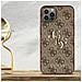 Cover Iphone 13 Pro Guess Modello ""4g"" Con Logo In Rilievo Marrone - Foto miniatura 4