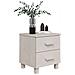 Comodini 2 Pz Bianchi 40x35x44,5 Cm In Legno Massello Di Pino - Foto miniatura 3