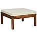 Set Divani Da Giardino 3 Pz Con Cuscini Crema In Legno Acacia - Foto miniatura 2