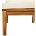 Set Divani Da Giardino 3 Pz Con Cuscini Crema In Legno Acacia - Foto miniatura 5