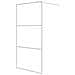 Parete Doccia Walk In Bianca 100x195 Cm Vetro Trasparente Esg - Foto miniatura 2