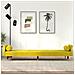 Divano Letto Con Cuscini Giallo In Velluto - Foto miniatura 9