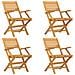 Sedie Da Giardino Pieghevoli 4pz 55x62x90cm Legno Massello Teak - Foto miniatura 2