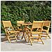Sedie Da Giardino Pieghevoli 4pz 55x62x90cm Legno Massello Teak - Foto miniatura 1
