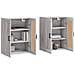 Armadietti A Parete 2 Pz Grigio Sonoma In Legno Multistrato - Foto miniatura 3