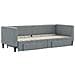 Divano Letto Estraibile Cassetti Grigio Chiaro 80x200cm Tessuto - Foto miniatura 2