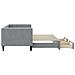 Divano Letto Estraibile Cassetti Grigio Chiaro 80x200cm Tessuto - Foto miniatura 3