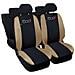Coprisedili Auto Compatibili Per 500x, Made In Italy, Set Di Copri Sedili Anteriori E Posteriori (unico Colore) Con Copri Poggiatesta Incluso, Tessuto Poliestere, Colore - Nero \blu Beige - Foto miniatura 1