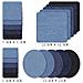 Set Di Toppe Ricamate In Denim Termoadesive (25 Pezzi) - Quadrate E Rettangolari - Foto miniatura 2