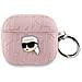 Custodia Per Airpods 3 Monogramma Con Design A Testa Di Karl In Rilievo, Rosa - Foto miniatura 1