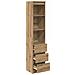 Credenza Alta Rovere Artigianale 37,5x35x180 cm in Truciolato - Foto miniatura 7