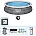 Piscina Fuori Terra - In Giro - 457x84 Cm - Grigio - Include Accessori Coordinati Cb13 - Foto miniatura 1
