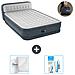 Set Materassino Gonfiabile - 236x152x86 Cm - Grigio - Include Accessori Coordinati - Foto miniatura 1