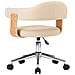 Lusso Casadino -  Sedia Da Ufficio Girevole Crema In Legno Piegato E Similpelle - Foto miniatura 4