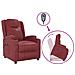 Poltrona Alzapersona Rosso Vino In Similpelle - Foto miniatura 1
