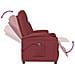 Poltrona Alzapersona Rosso Vino In Similpelle - Foto miniatura 6