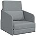 Divano Letto a Pavimento 2-in-1 Grigio Chiaro 65x80x83 cm Tessuto - Foto miniatura 1