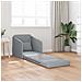 Divano Letto a Pavimento 2-in-1 Grigio Chiaro 65x80x83 cm Tessuto - Foto miniatura 3