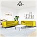Set Divani Chesterfield 2pz con Cuscini Giallo Velluto - Foto miniatura 3
