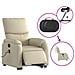 Poltrona Alzapersona Elettrica Reclinabile Crema in Similpelle - Foto miniatura 6