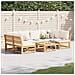 Set Salotto da Giardino 7 pz con Cuscini Legno Massello Acacia - Foto miniatura 2