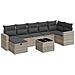 Set Divano da Giardino 8pz con Cuscini Grigio Chiaro Polyrattan - Foto miniatura 1
