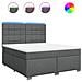 Giroletto a Molle con Materasso Grigio Scuro 180x200 cm Tessuto - Foto miniatura 1